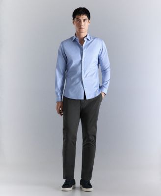 Men's Slim Fit Non-Iron Striped Shirt
