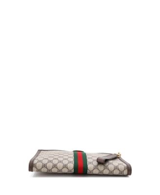 x Gucci The Hacker Project Web Wristlet Clutch BB Coated Canvas