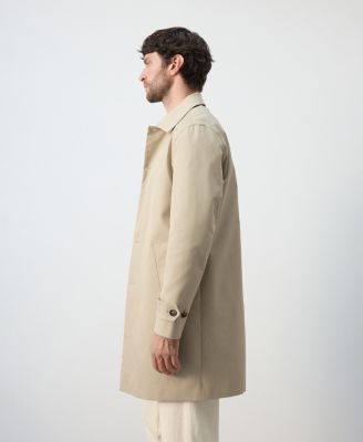 Men's Water-Repellent Pockets Trench Coat