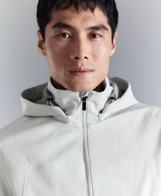 Men's Detachable Hood Water-Repellent Bomber Jacket