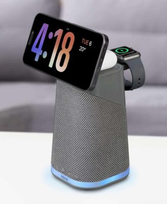 Power Tower Triple Wireless Charging Station Bluetooth Speaker