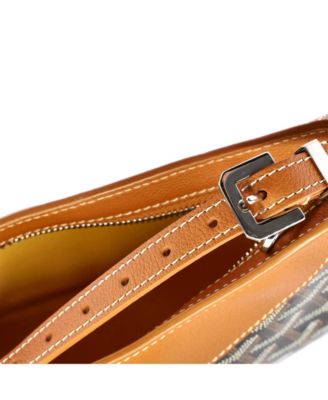 Hirondelle Shoulder Bag Coated Canvas and Leather