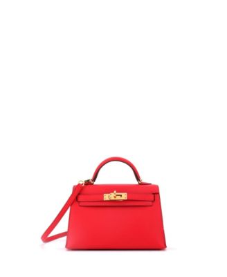 Kelly 20 Handbag Red Epsom with Gold Hardware