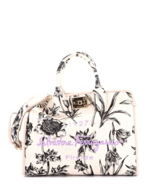 Medium Studio Logo Satchel Printed Canvas