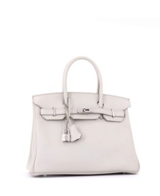Birkin 30 Handbag Light Swift with Palladium Hardware