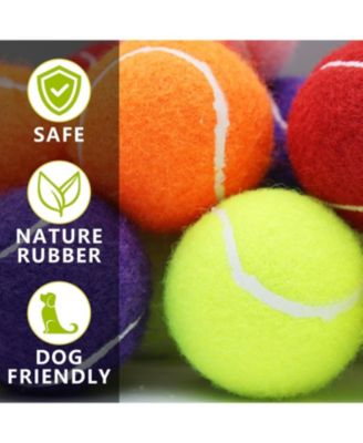 Pack of 6 Small Tennis Balls 2 Inch Size for Dogs Colorful Pet Playing Balls for Fetch Training and Pet Ball Launcher Compatible