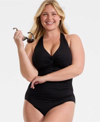 Women's Knot Twist Halter One Piece