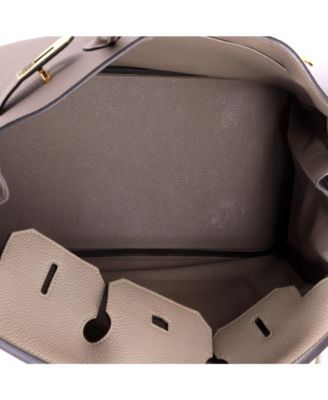 Birkin 35 Handbag Grey Togo with Gold Hardware