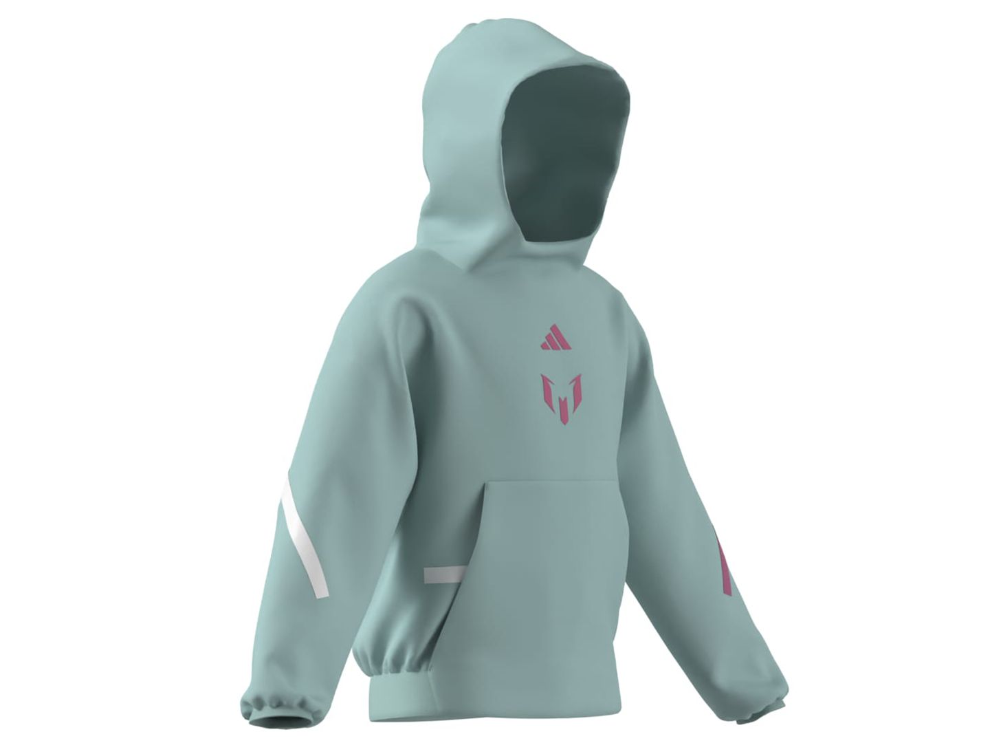 Детское худи adidas Boys' and Girls' 6-20 Messi Z.N.E. Soccer, цвет: Аквамариновый — фото 8
