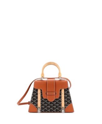 PM Saigon Top Handle Bag Coated Canvas with Leather