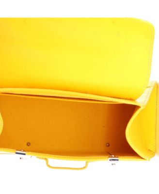 Mini Structured Saigon Top Handle Bag Coated Canvas with Leather