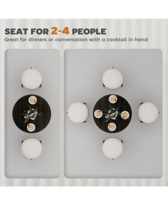 Round Dining Table, Kitchen Table for 2-4 People