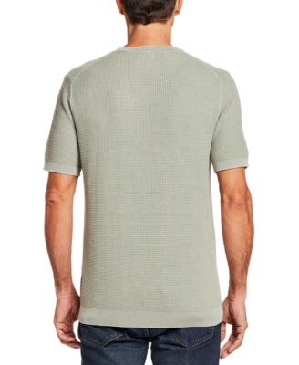 Men's Short-Sleeve Brick Crewneck Sweater