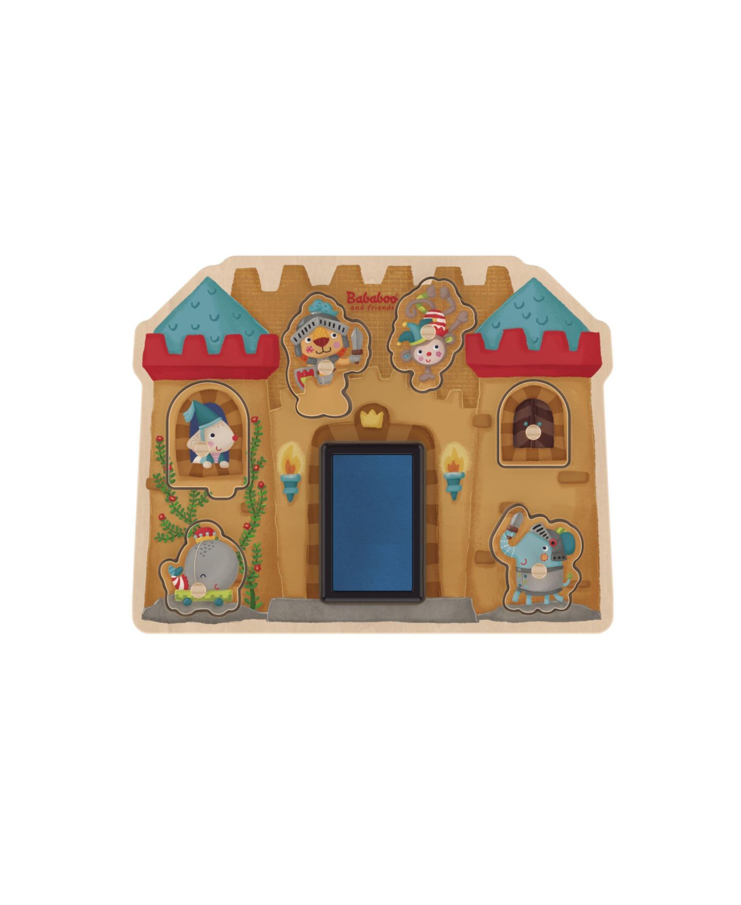 Развивающий набор Bababoo and friends Lion Castle: 8 деталей-пазлов и штампы, от 2 лет, цвет: Open Miscellaneous — фото 1