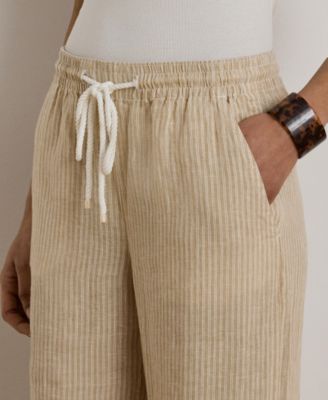 Women's Striped Wide-Leg Pants