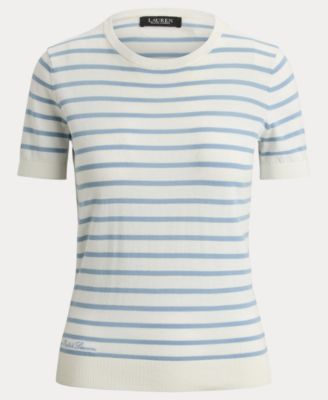 Women's Short-Sleeve Ribbed Sweater
