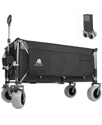 Extended Heavy-Duty Foldable Utility Wagon - All-Terrain Wheels, 560lbs Capacity for Beach, Sports and Garden