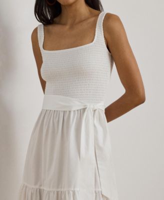 Women's Square Neck Tiered Midi Dress