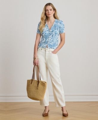 Women's Short-Sleeve V-Neck Cardigan