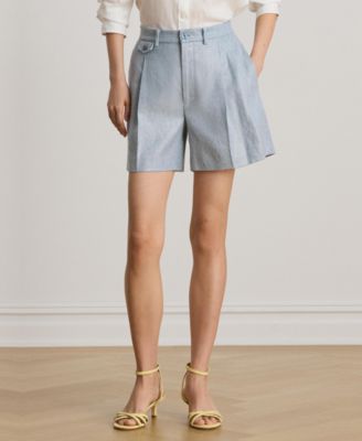 Women's Wide-Leg Pleated Shorts