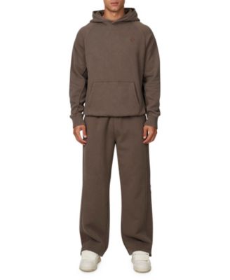 Men's Ribbed Emblem Pullover Hoodie