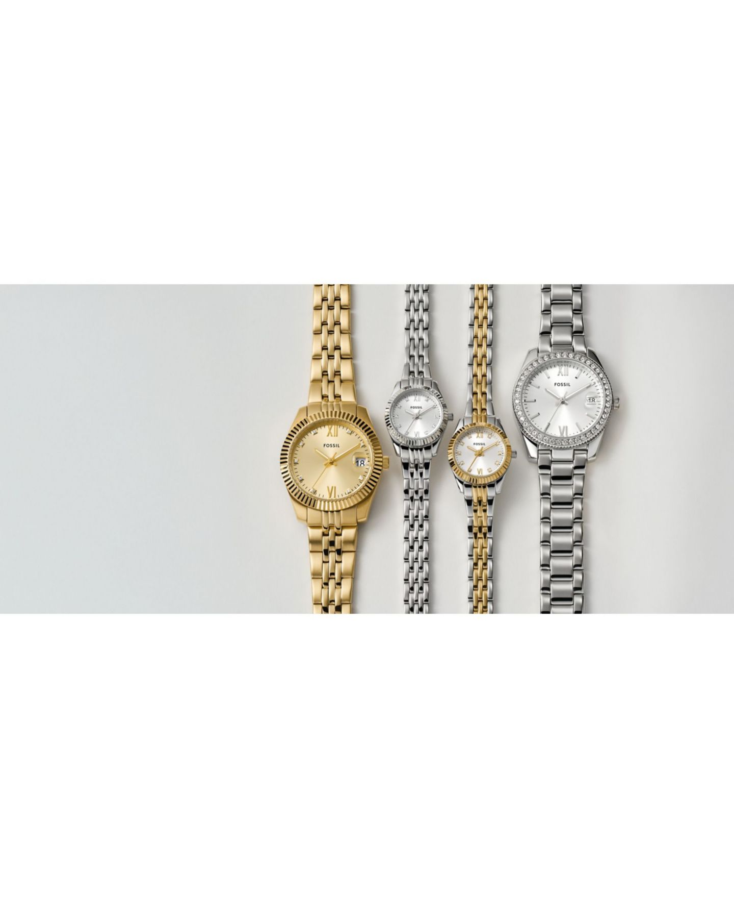 Женские часы Fossil Scarlette Mini Three-Hand Two-Tone Stainless Steel Watch, 20mm — фото 6