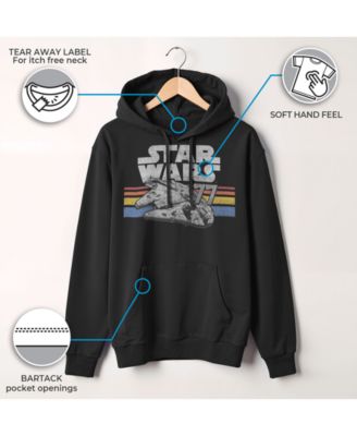 Men's Star Wars Vintage-Like Falcon Fleece Pullover Hoodie