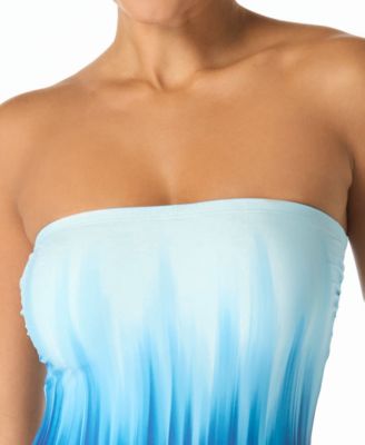 Women's Printed Bandeau One-Piece Swimsuit