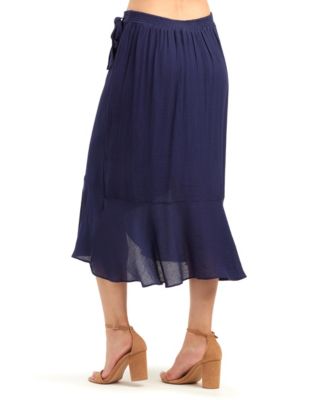 Women's Textured Tulip Ruffle A-Line Skirt