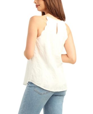 Women's Patchwork Embroidery Halter Neck Top
