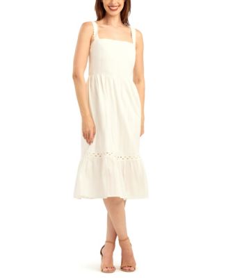 Women's Solid Striped Dobby Pull-On Dress