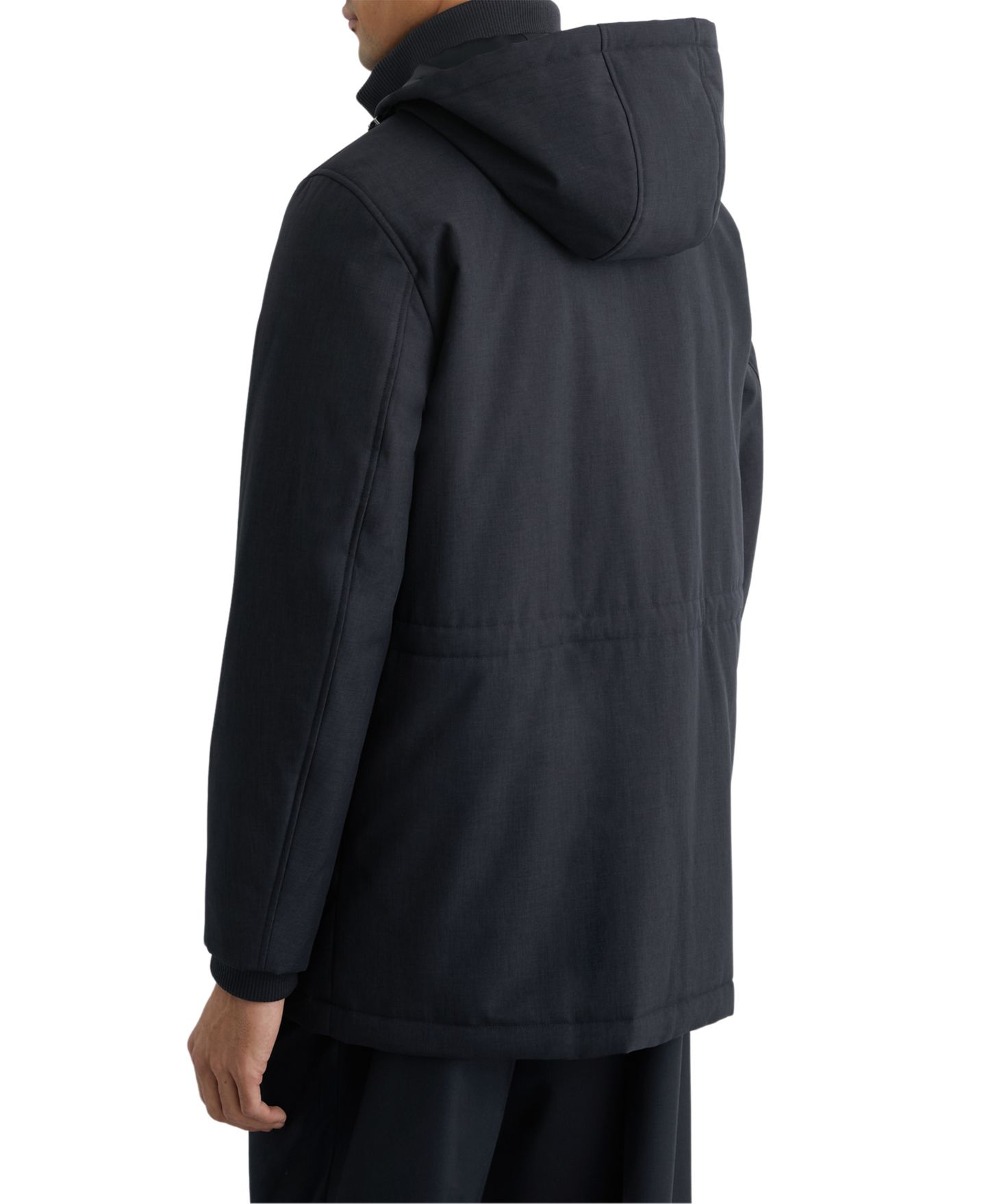 Мужское пальто REISS Lord Hooded Zip-Through Padded, цвет: Тёмно-синий — фото 6