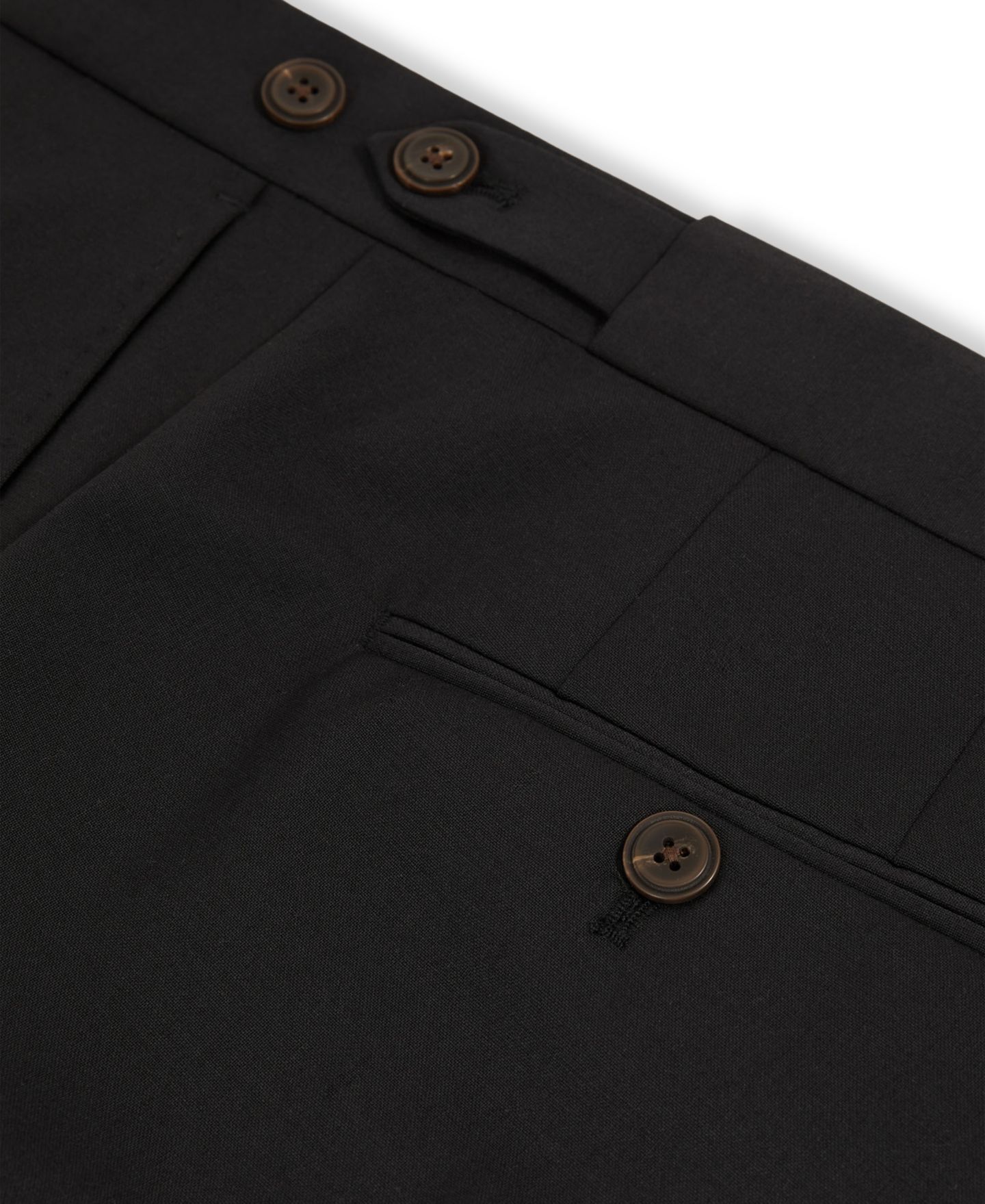 Мужские брюки REISS Promise Tailored-Fit Wool-Blend Suit, цвет: Чёрный — фото 4