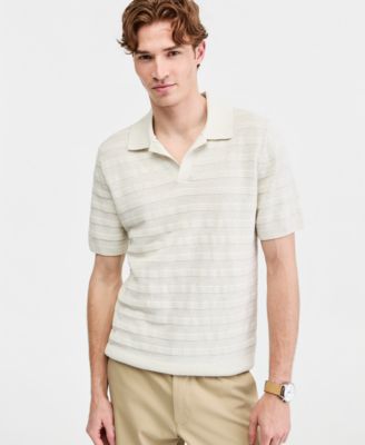 Men's Linen-Blend Polo Shirt