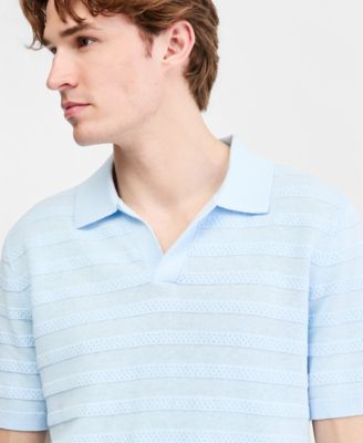 Men's Linen-Blend Polo Shirt