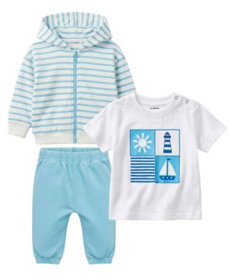 Baby Boys' Hooded Jacket, T-Shirt and Jogger Pants, 3-Piece Set