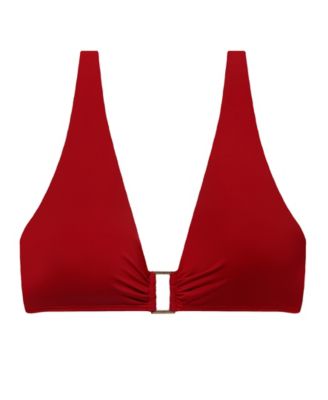 Women's Ring Over-The-Shoulder V-Neck Bikini Top