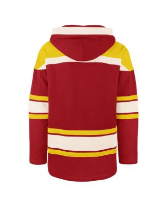 Men's Red Calgary Flames Superior Lacer Hoodie