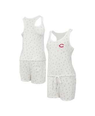 Women's Cream Cincinnati Reds Gardner Hacci Knit Romper