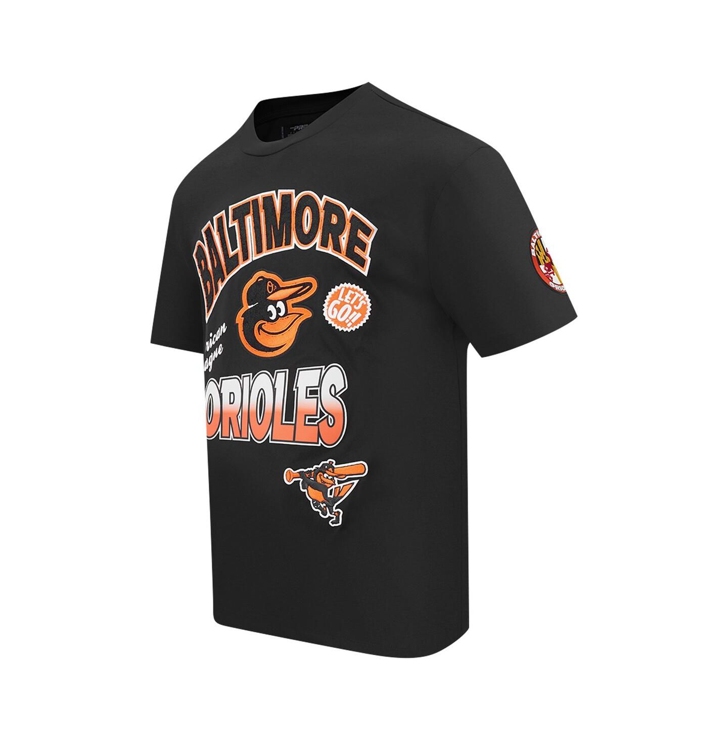 Мужская футболка Pro Standard Black Baltimore Orioles Turn It Up Dropped Shoulder — фото 2