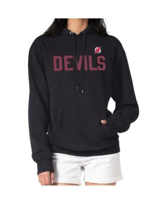 Women's Black New Jersey Devils Dot Print Pullover Hoodie