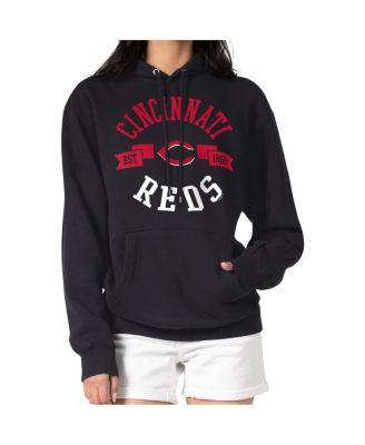 Women's Black Cincinnati Reds City Graphic Pullover Hoodie