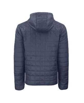 Men's&nbsp;Cutter & Buck Anthracite North Carolina Tar Heels Rainier Eco PrimaLoft Hooded Full-Zip Jacket