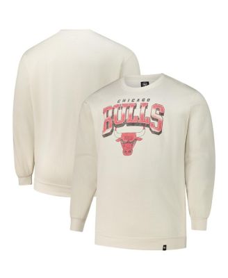 Men's Cream Chicago Bulls Big & Tall Spotlight Headline Pullover Sweatshirt