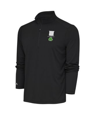 Men's Charcoal New York Rangers Shamrock Tribute Quarter-Zip