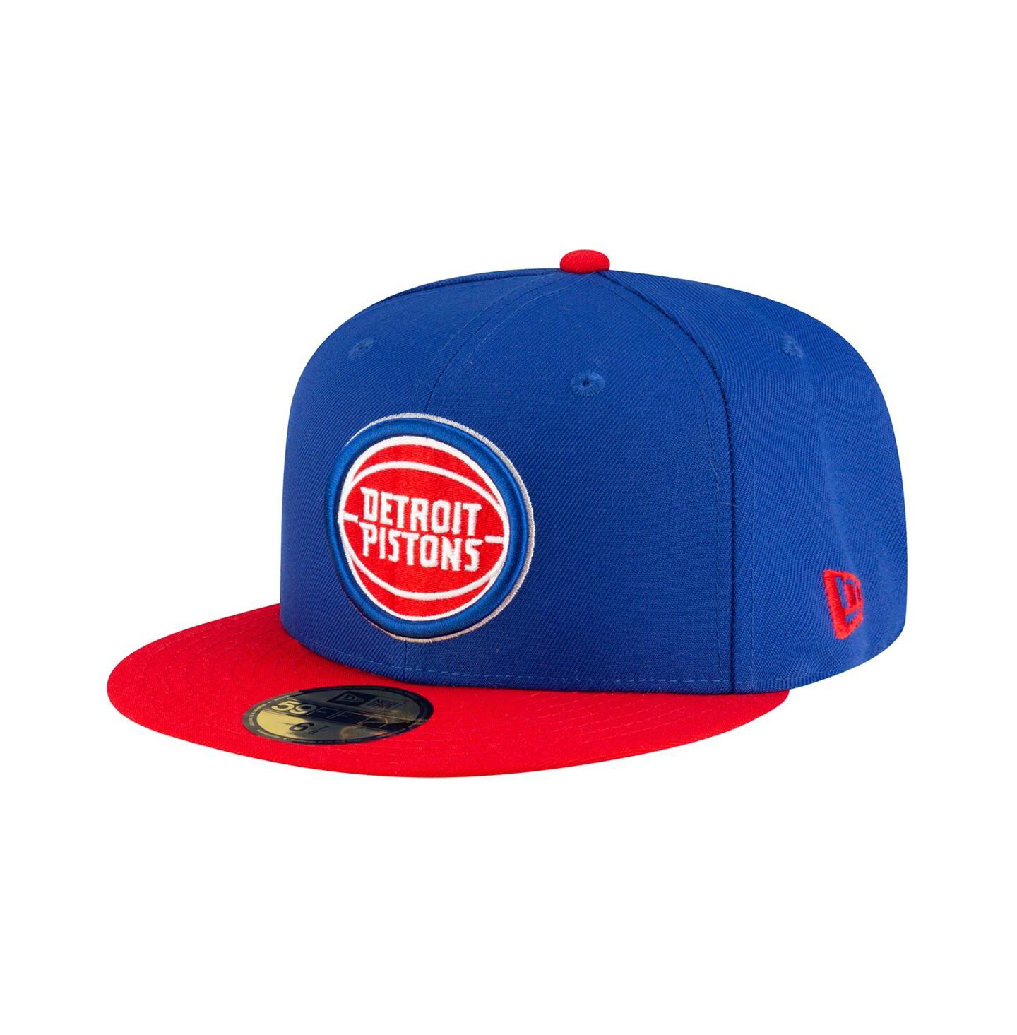 Мужская кепка New Era Blue Detroit Pistons Two-Tone 59FIFTY Fitted Hat — фото 1