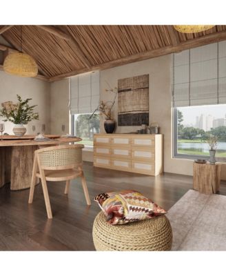 9-Drawer Rattan Bedroom Dresser, Modern Chest with Deep Drawers