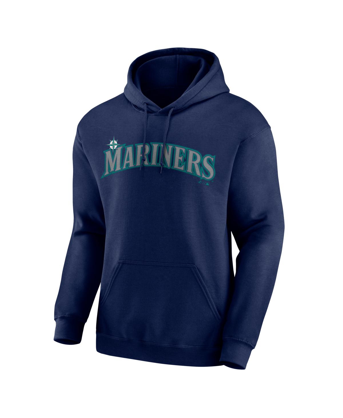 Logo Athletic Men's Navy Seattle Mariners Wordmark Hoodie