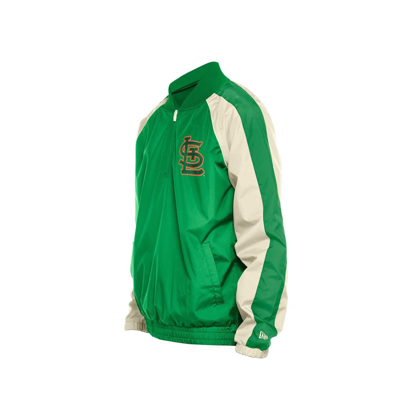 Мужская куртка New Era Kelly Green St. Louis Cardinals St. Patrick's Day Ripstop Raglan Quarter-Zip Windbreaker — фото 2