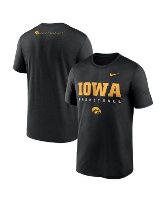 Men's Black Iowa Hawkeyes 2025 Courtside Basketball Legend Dri-FIT T-Shirt